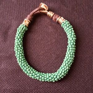 Green beaded bracelet